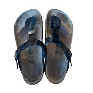 Birkenstock Gizeh Birko-Flor Black Patent size 37
